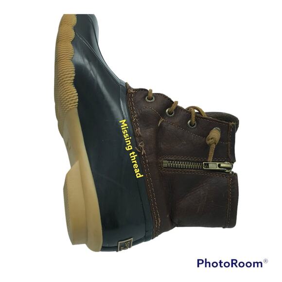 SPERRY Saltwater Leather Waterproof Duck Boots Sz 7 - Picture 9 of 9